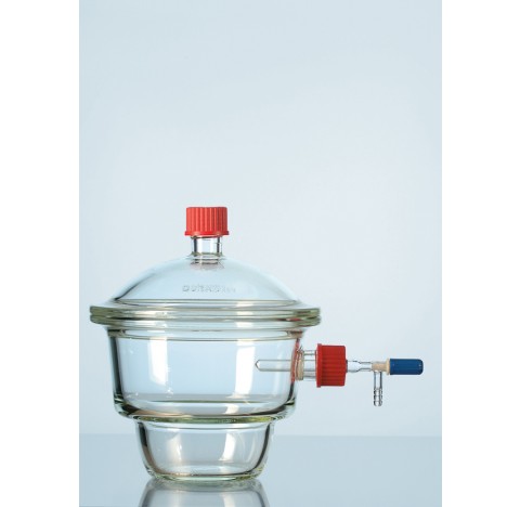 DURAN Desiccator with screw thread in lid and base, with stopcock, DN 150 packing of 1