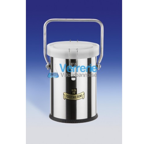 Vase DEWAR transportable avec couvercle Type BE 29 4 Litres Diam int. 138 mm Ht totale : 385 mm diam