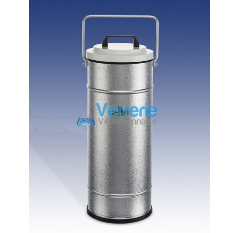 Vase DEWAR gros volume Type CAL 30/4C Capacite max. 4 Litres Diam int. 158 mm Ht totale : 340 mm dia