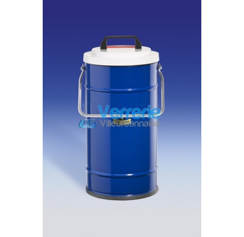 Vase DEWAR gros volume Type 30/7C avec anse de transport Capacite max. 7 Litres Diam int. 158 mm Ht 