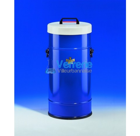 Vase DEWAR gros volume Type 35 avec deux poignees Capacite max. 40 Litres Diam int. 280 mm Ht totale