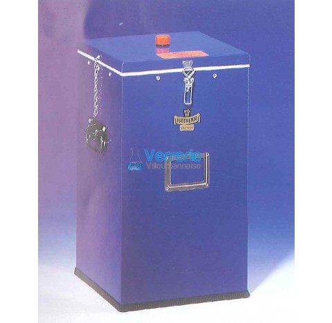 Grand vase DEWAR en forme de boite cubique transportable Type 131 Capacite max.: 10 Litres Diam Int.
