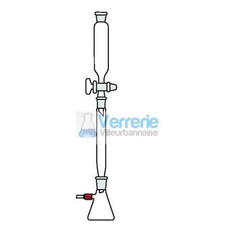 Glass vacuum chromatographic apparatus without filter compound : a vacuum flask 1 L rode 29/32 screw