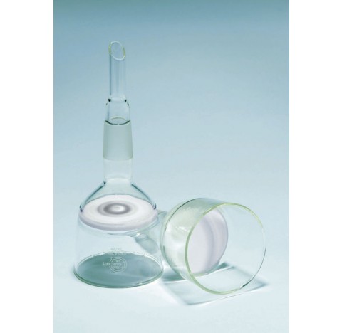 Entonnoir filtrant 125 ml rodage prolonge 19/26 avec pointe plongeante et prise de vide fritte poros