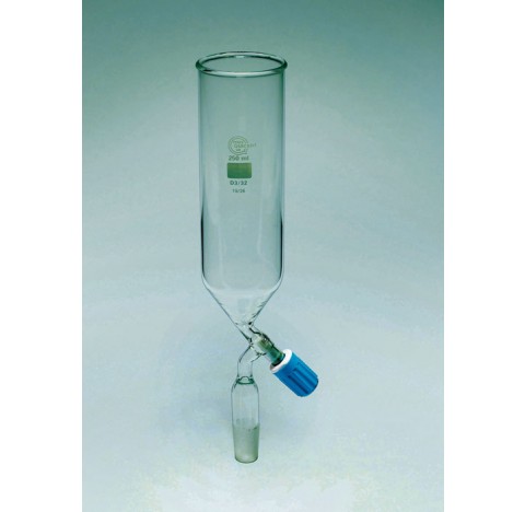 Entonnoir a robinet 100 ml robinet rotaflo rodage 19/26 diametre externe 40 mm ep 2,3