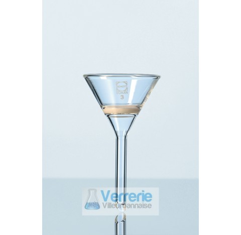 Duran Filter funnel, conical shape, 25 ml, porosity 3 diameter 55 mm, filter diameter 55 mm tubing d