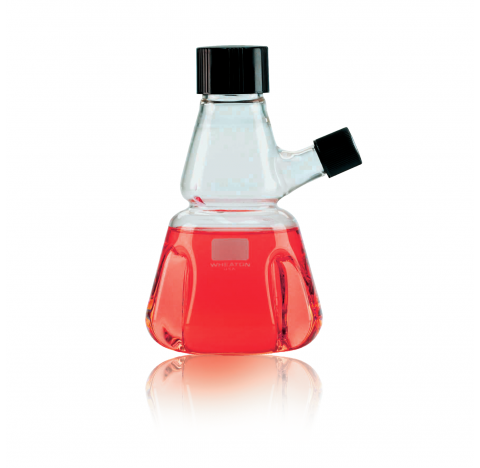 Fiole de trypsination avec verseur, 700 ml, verre borosilicate de Type I, taille du bouchon 51-400, 