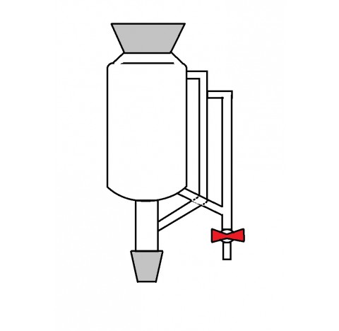 Extracteur de soxhlet pour solvant lourd dit de Jalade rodage 45/40 femelle 29/32 male robinet cle 2