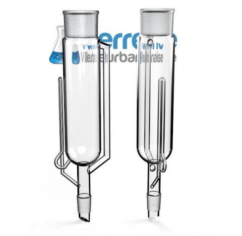 Extractor of soxhlet of 500ml female socket 60/46 male 29/32 for solids and solvents extraction made