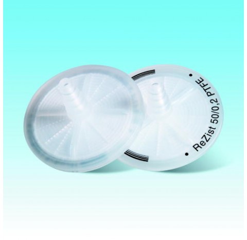 Syringe Filter Rezist 50 pore size 0,2 um, diameter 50mm, 10 sterile polypropylene syringue filters,