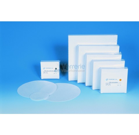 disque a plat filtre sans cendre tres rapide Dim. : 155 mm paquet de 100