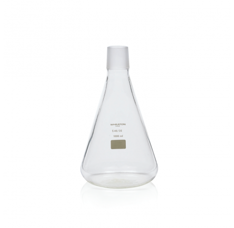 Fiole pour filtration 1000 ml, verre borosilicate de Type I clair plastifie, rodage male 40/35
