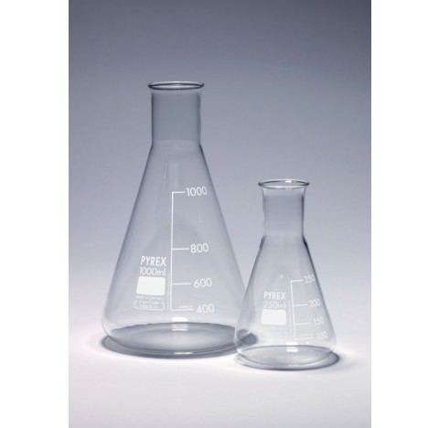 Fiole conique graduee col etroit 50ml