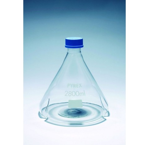 Flacon Fernbach Pyrex 2800ml, col a vis avec bouchon PP GL 45