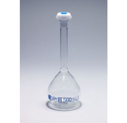 Fiole jaugee MBL 2000ml bouchee plastique Classe B