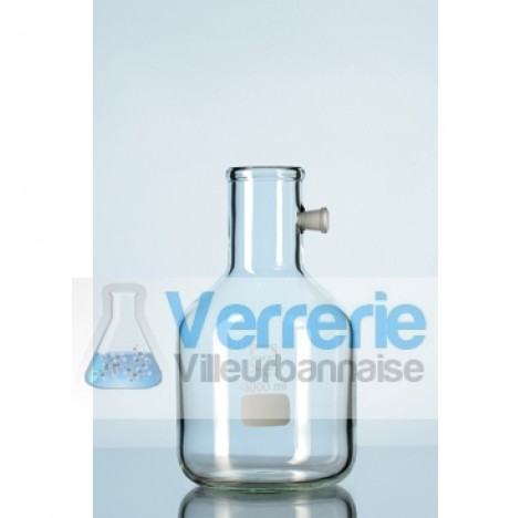 Duran Filtering flasks, Bottle shape, with lateral socket 17,5/26, for vacuum use 10 000 ml diameter