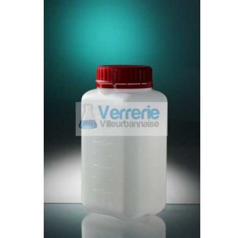Flacon carre 1L Polyethylene haute densi LC1020-03