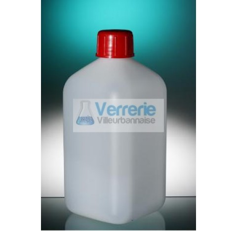 Square bottle 500ml HDPE naturel height 146 diameter 20and screw cap re