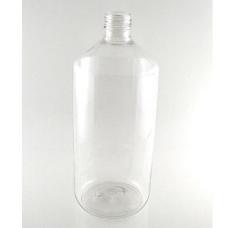 Flacon 1000 ml en PET clair, 1 litre bague PP28