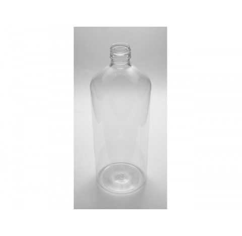 Flacon 1000 ml en PET clair, 1 litre bague PP28
