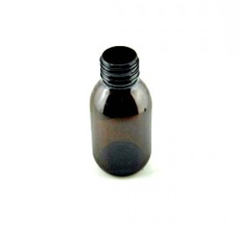 Flacon 100 ml en PET brun bague PP28