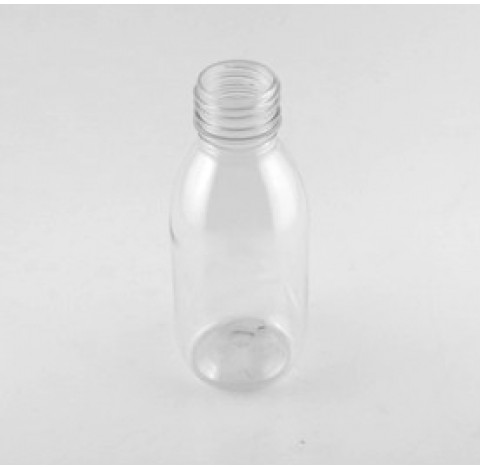 Flacon 125 ml en PET clair bague PP28