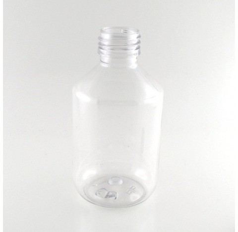 Flacon 200 ml en PET clair bague PP28