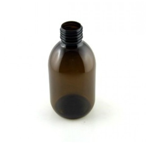 Flacon 250 ml en PET brun bague PP28