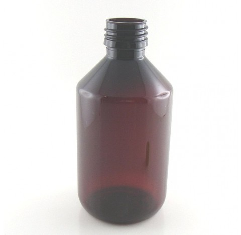 Flacon 250 ml en PET brun bague PP28