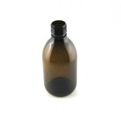 Flacon 300 ml en PET brun bague PP28