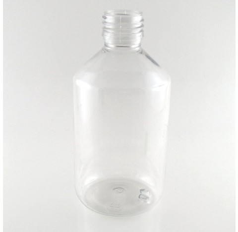 Flacon 300 ml en PET clair bague PP28