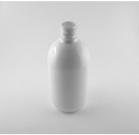 Flacon 500 ml en PET blanc bague PP28