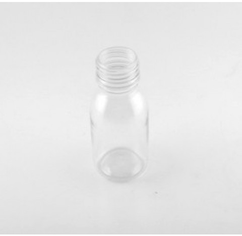Flacon 60 ml en PET cristal bague PP28