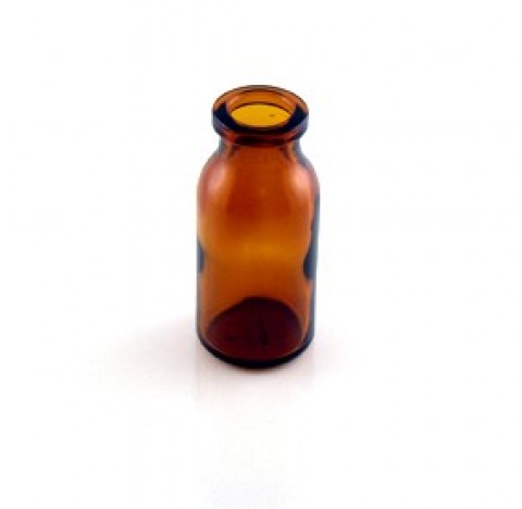 Flacon antibiotique 15 ml verre jaune sodocalcique type 3 bague WI20
