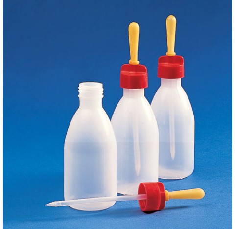 Dropping bottle ranvier type , polyethylene 1 liter diam 95 mm height 220 mm