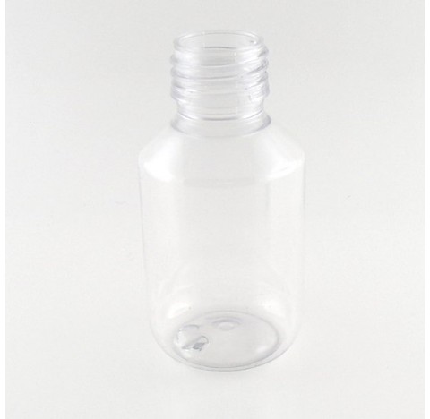 Flacon 100 ml en PET cristal bague PP28