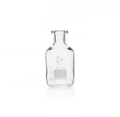 DURAN reagent bottle, narrow neck, unground, clear, 50 ml packing of 10