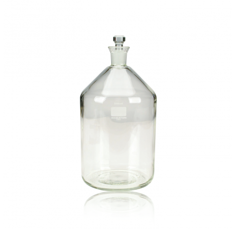 Flacon DBO, 2 L, avec bouchon obturateur Robotic, non numerote, diametre 128 mm hauteur 271 mm. Fabr