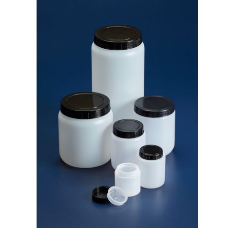 Flacon HDPE, 1500 ml, avec capuchon vissant et d'un bouchon obturateur. Version vrac, pack de 60 pie