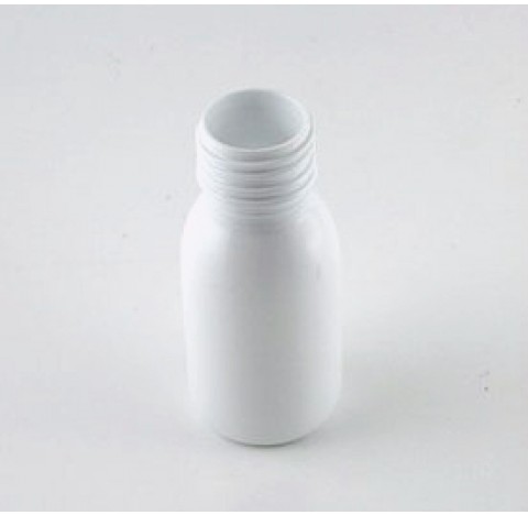 Flacon 60 ml en PET blanc bague PP28