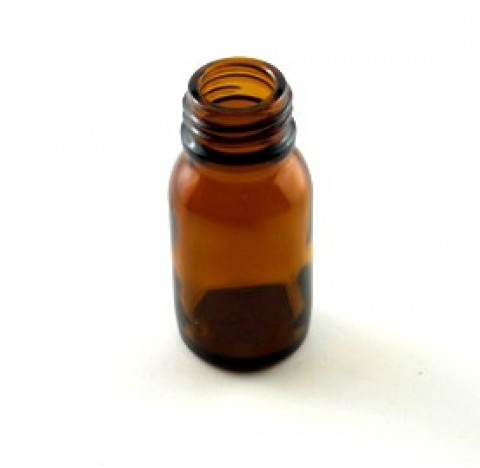 Flacons pharmaceutique 15 ml en verre jaune sodocalcique T3 jaune bague PHIE18