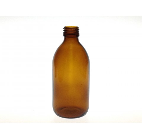 Flacon sirop 300 ml verre jaune sodocalcique jaune bague PP28