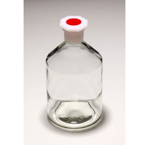 Flacon 500 ml en verre sodocalcique clair, avec bouchon PE