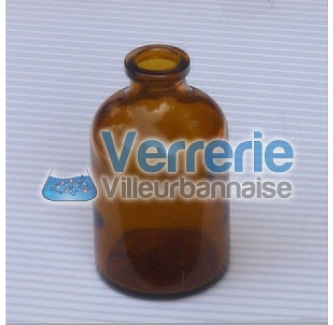 Bottles amber glass type III 100 ml antibiotics to crimp opening D13mm O.D. 51,6 mm height 94,5 mm t