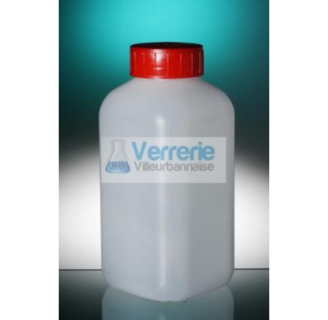Square bottle 500ml HDPE graduatedSquare bottle 500ml HDPE graduated naturel height 146 diameter 37a