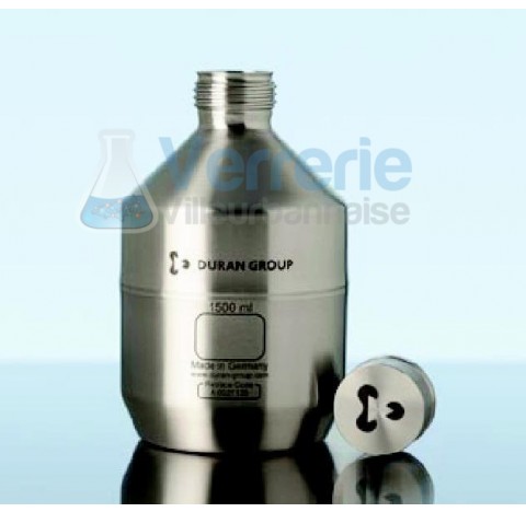 DURAN Group stainless steel bottle GL 45, without UN-certification, 1500 ml packing of 1