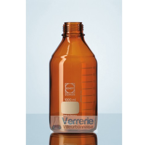 DURAN GL 45 Laboratory glass bottle, amber, without screw cap and pouring ring, 20000 ml packing of 