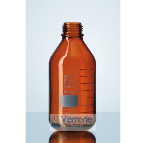 DURAN GL 45 Laboratory glass bottle pressure plus, pressure resistant, amber, without screw cap and 