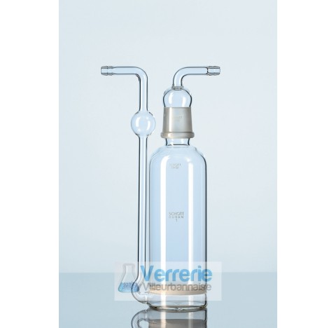 Duran Gas washing bottle, head with fritted disc with standard ground joint 29/32, 350 ml diameter 6