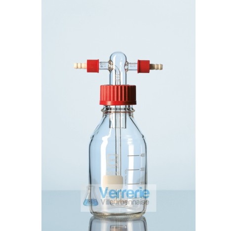 Duran Gas washing bottle,100 ml head with fritted disc with standard ground joint 34/35, total heigh